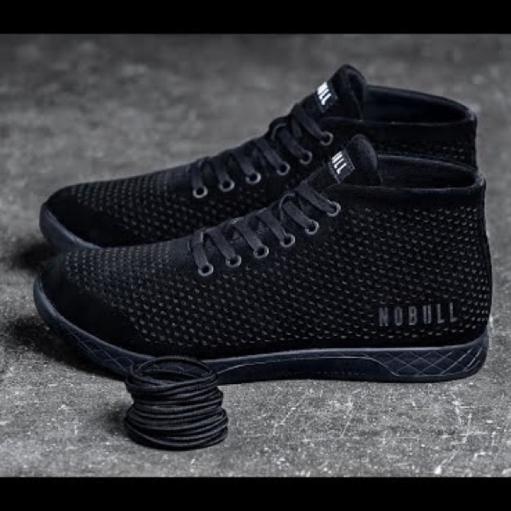 NoBull Black Suede Mid Trainer